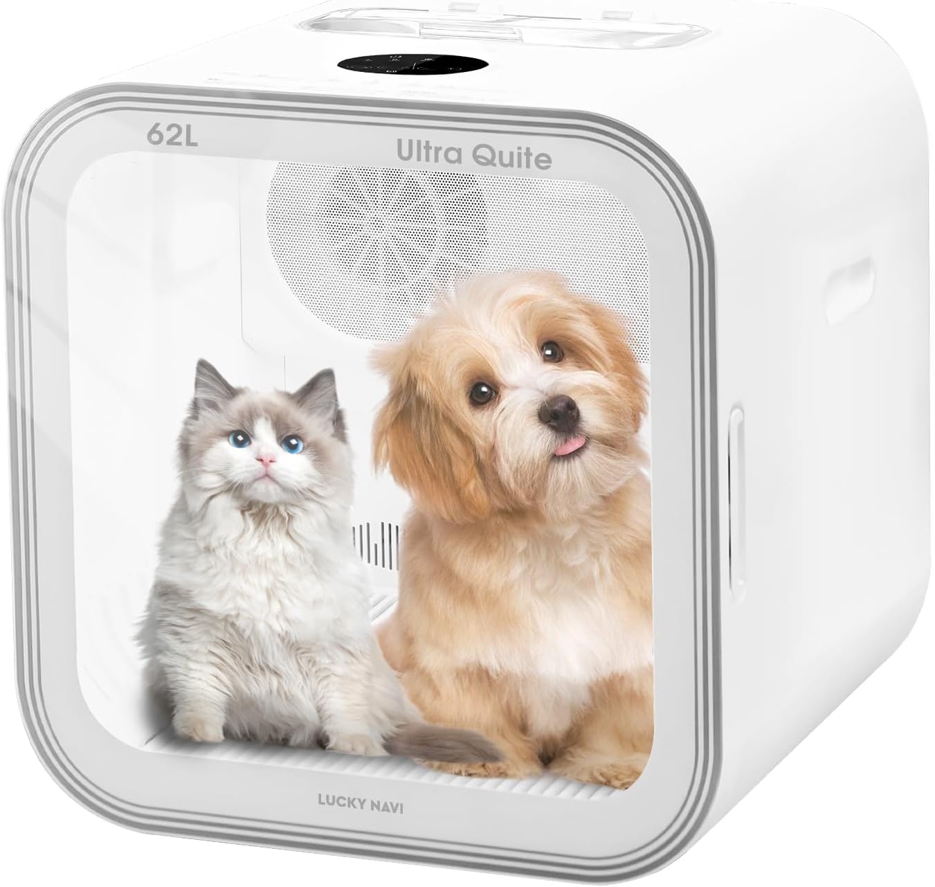 Automatic Pet Dryer Box – 62L, Ultra-Quiet 40dB, Dual Fan Queenkong