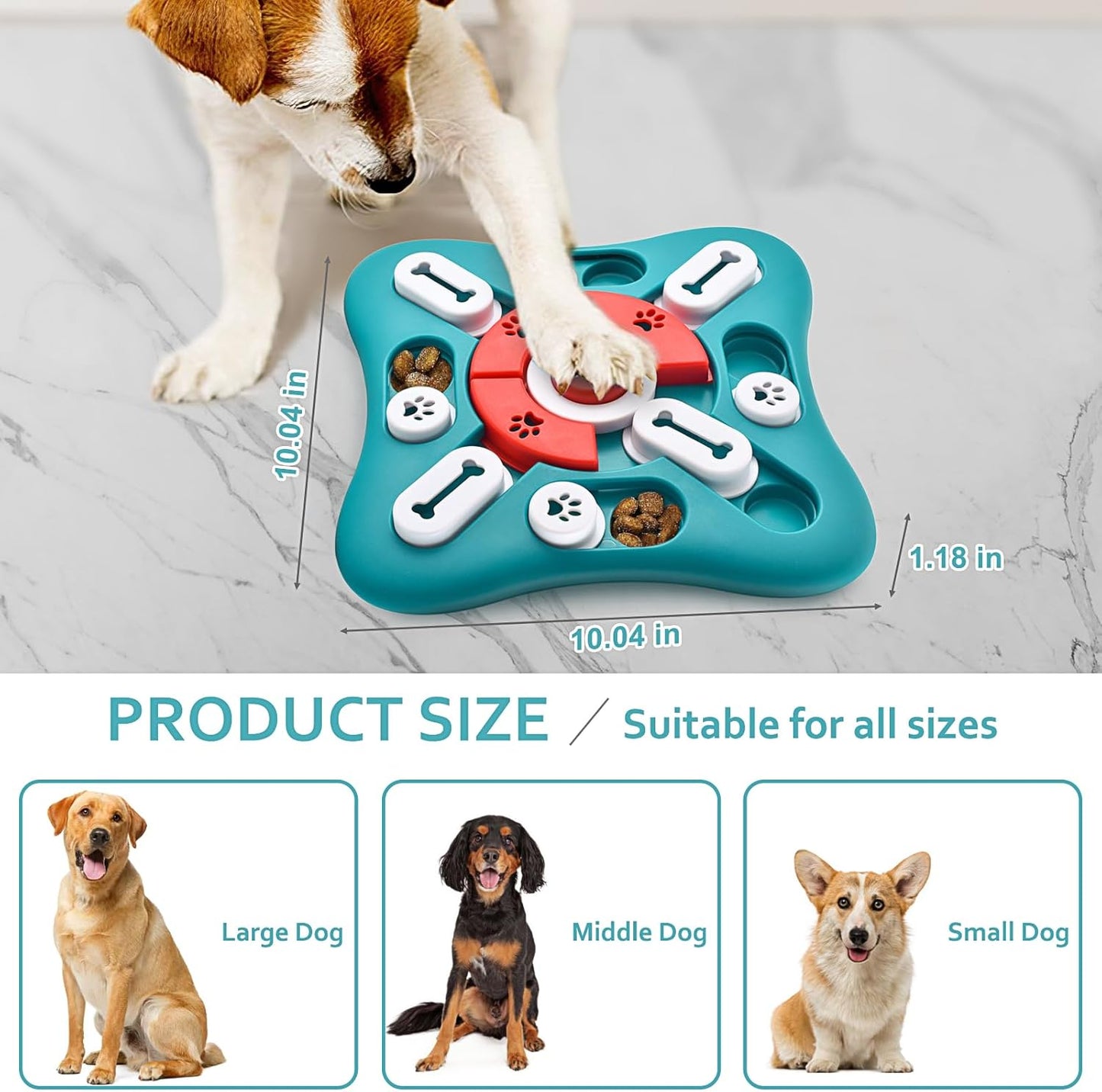 Dog Puzzle Toys – Interactive Slow Feeder for Smart Dogs & Puppies Queenkong