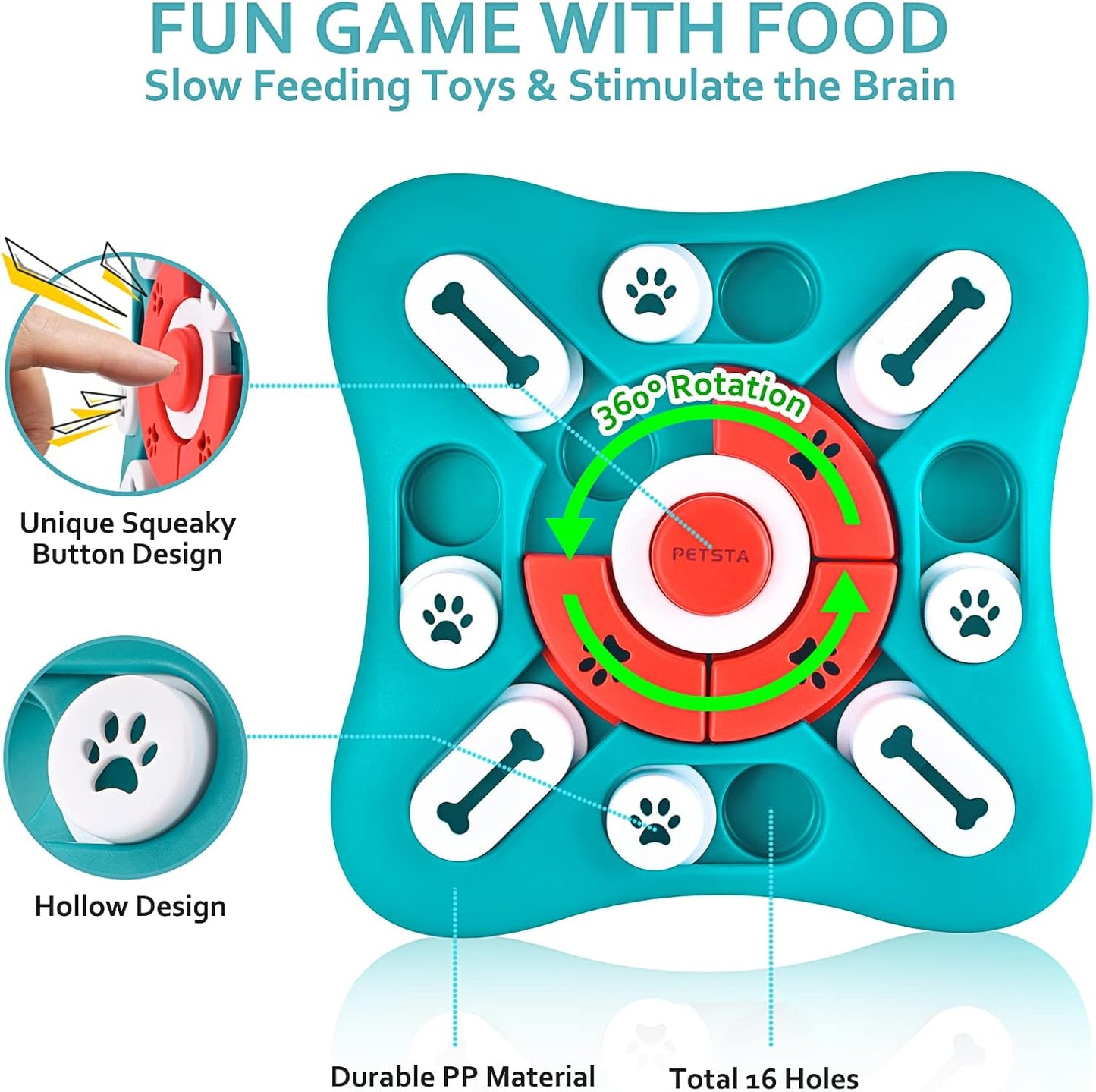 Dog Puzzle Toys – Interactive Slow Feeder for Smart Dogs & Puppies Queenkong