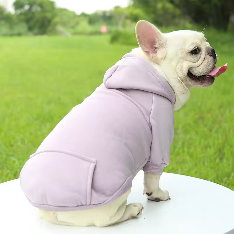 Dog Hoodie Sweatshirt – Warm Fleece Hooded Clothes for Pets Queenkong