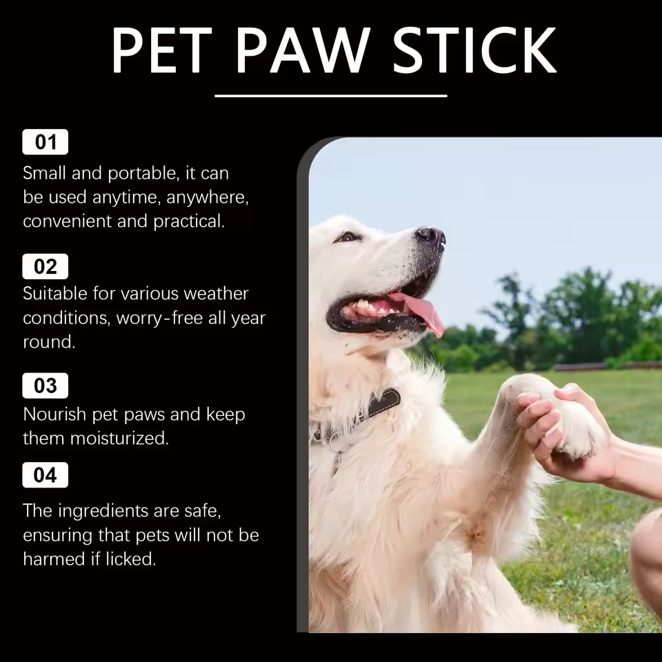 Pet Paw Balm Stick for Dogs & Cats – Moisturizing Paw Care for Dry, Cracked Pads - Queenkong