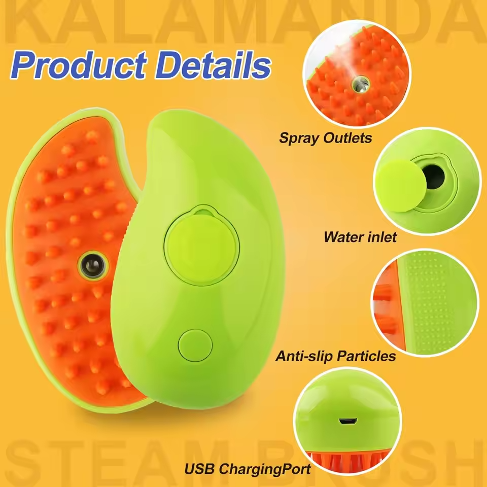 3-in-1 Pet Brush – Groom, Clean & Massage for Cats & Dogs Queenkong