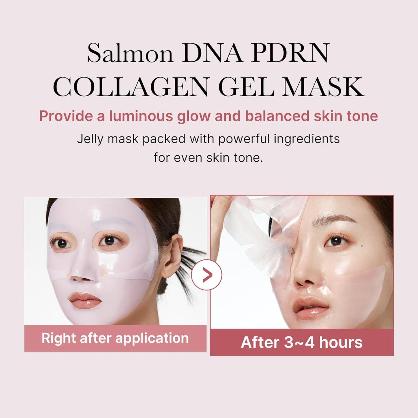Salmon DNA PDRN Pink Collagen Gel Mask – Medicube Firming & Hydrating Sheet Mask (4EA) Queenkong
