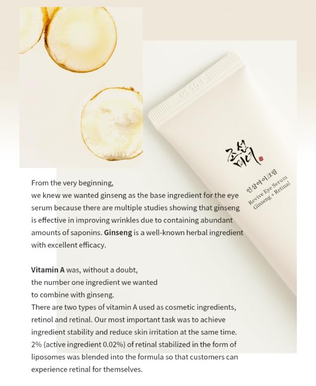 Beauty of Joseon Revive Eye Serum – Ginseng + Retinal Anti-Aging Queenkong