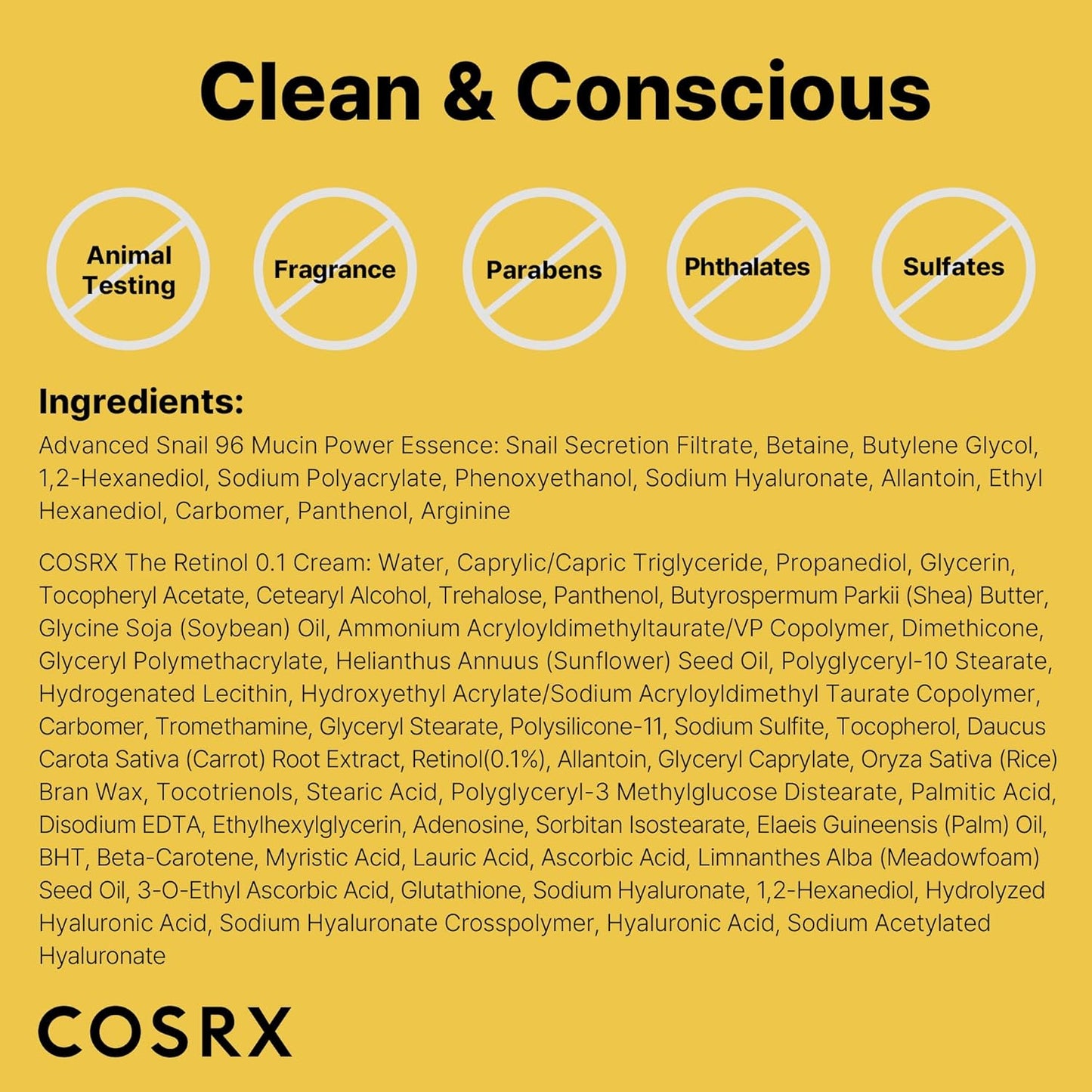 COSRX Glass Skin Starter Set – Snail Mucin Essence + Retinol Queenkong