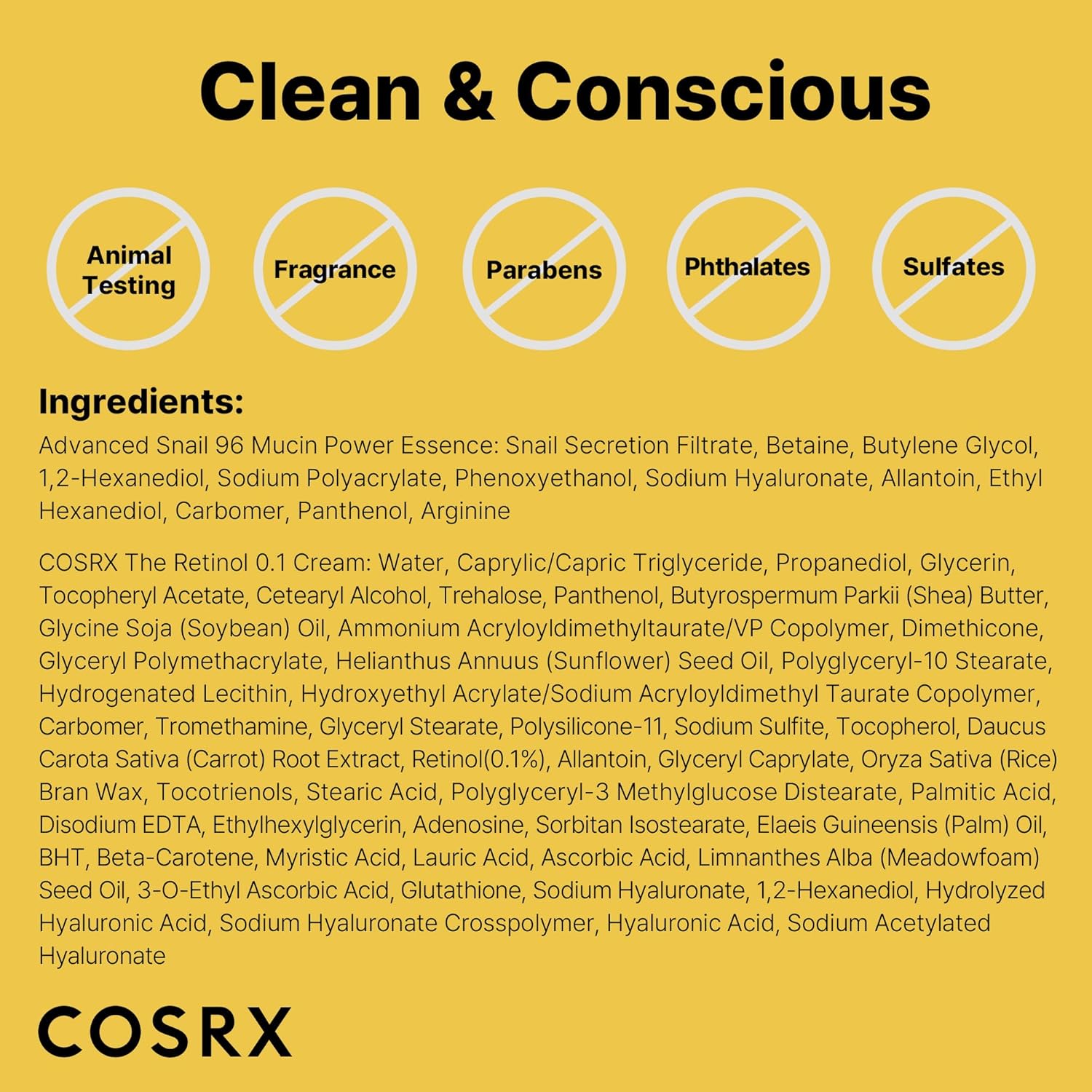 COSRX Glass Skin Starter Set – Snail Mucin Essence + Retinol Queenkong