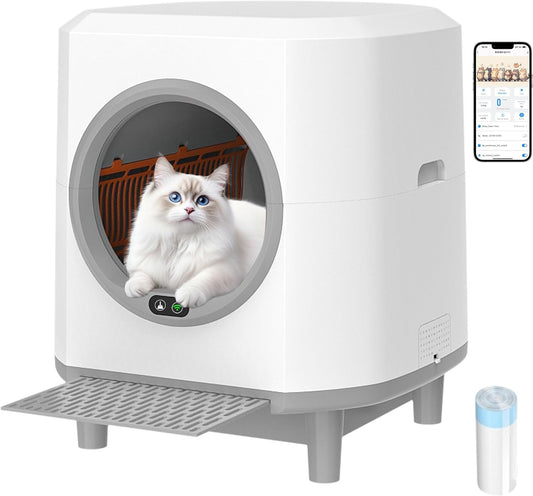 Cat Self Cleaning Litter Box – Smart Automatic Litter Box with APP Control Queenkong