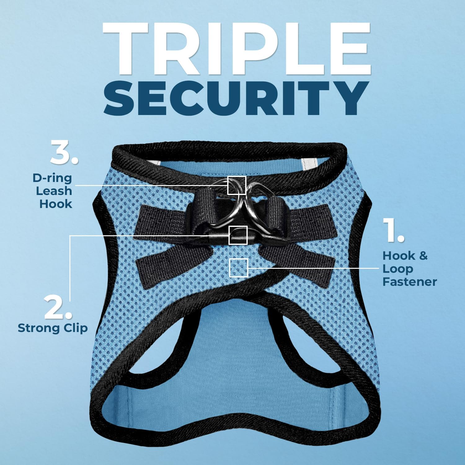 Dog Harness for Small Dogs – Voyager Step-in Air Mesh Vest Harness Queenkong