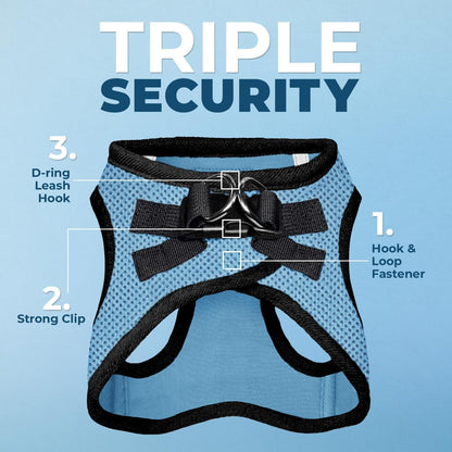 Dog Harness for Small Dogs – Voyager Step-in Air Mesh Vest Harness Queenkong