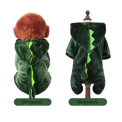 Warm Fleece Dog Jumpsuit – Soft, Cozy Winter Pet Outfit Queenkong