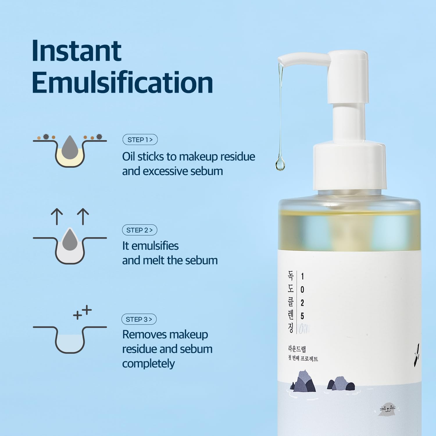Round Lab 1025 Dokdo Trio – Toner, Cleansing Oil & Low pH Cleanser Queenkong