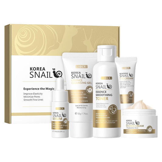 Laikou Korea Snail Skincare Set – 5 Steps Hydration & Repair Queenkong
