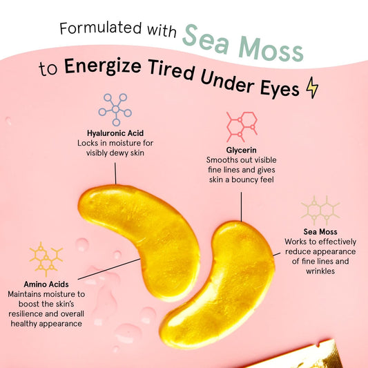 Grace & Stella Under Eye Mask – Award-Winning Gold Eye Patches for Dark Circles & Puffy Eyes (48 Pairs) Queenkong