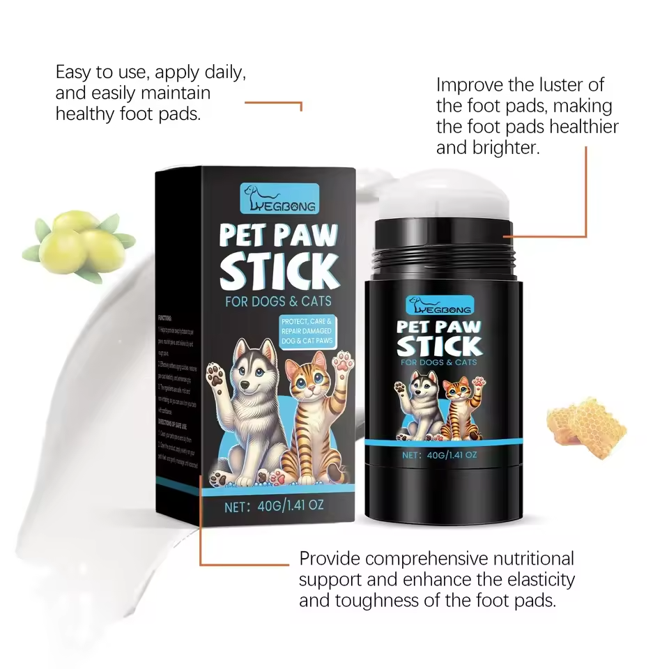 Pet Paw Balm Stick for Dogs & Cats – Moisturizing Paw Care for Dry, Cracked Pads - Queenkong