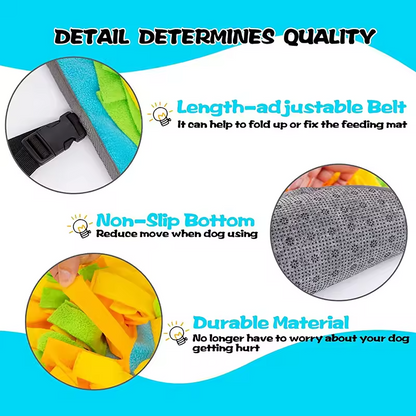 Dog Snuffle Mat with Squeaky Carrots – Large 31.5×19.7in Queenkong
