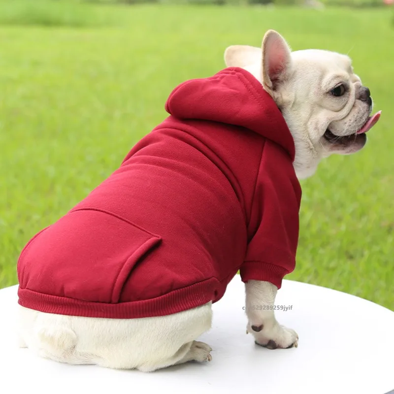 Dog Hoodie Sweatshirt – Warm Fleece Hooded Clothes for Pets Queenkong