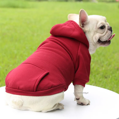 Dog Hoodie Sweatshirt – Warm Fleece Hooded Clothes for Pets Queenkong