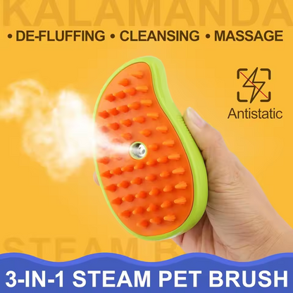 3-in-1 Pet Brush – Groom, Clean & Massage for Cats & Dogs Queenkong