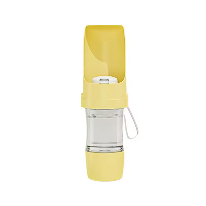 2-in-1 Portable Dog Water Bottle & Treat Cup – One-Click, Leak-Proof Queenkong