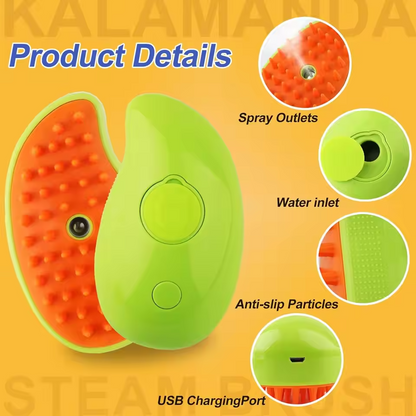 3-in-1 Pet Brush – Groom, Clean & Massage for Cats & Dogs Queenkong