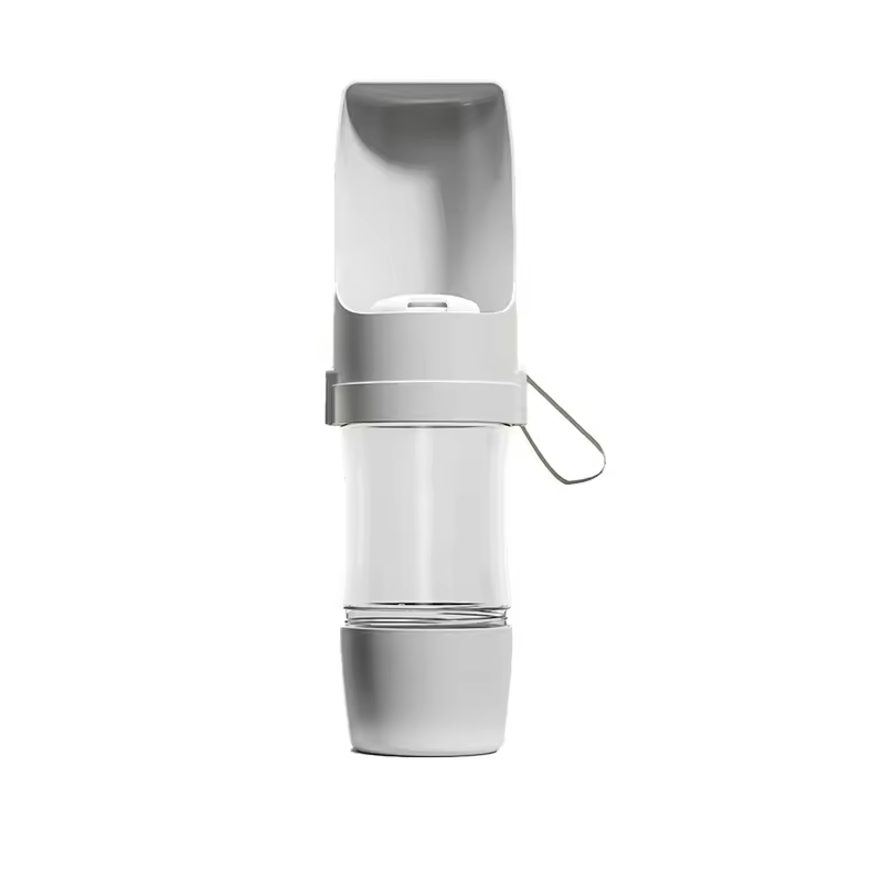 2-in-1 Portable Dog Water Bottle & Treat Cup – One-Click, Leak-Proof Queenkong