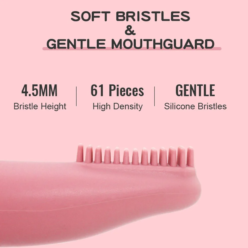 Dog Silicone Finger Toothbrush – Food-Grade, Tartar Care & Gum Massage - Queenkong
