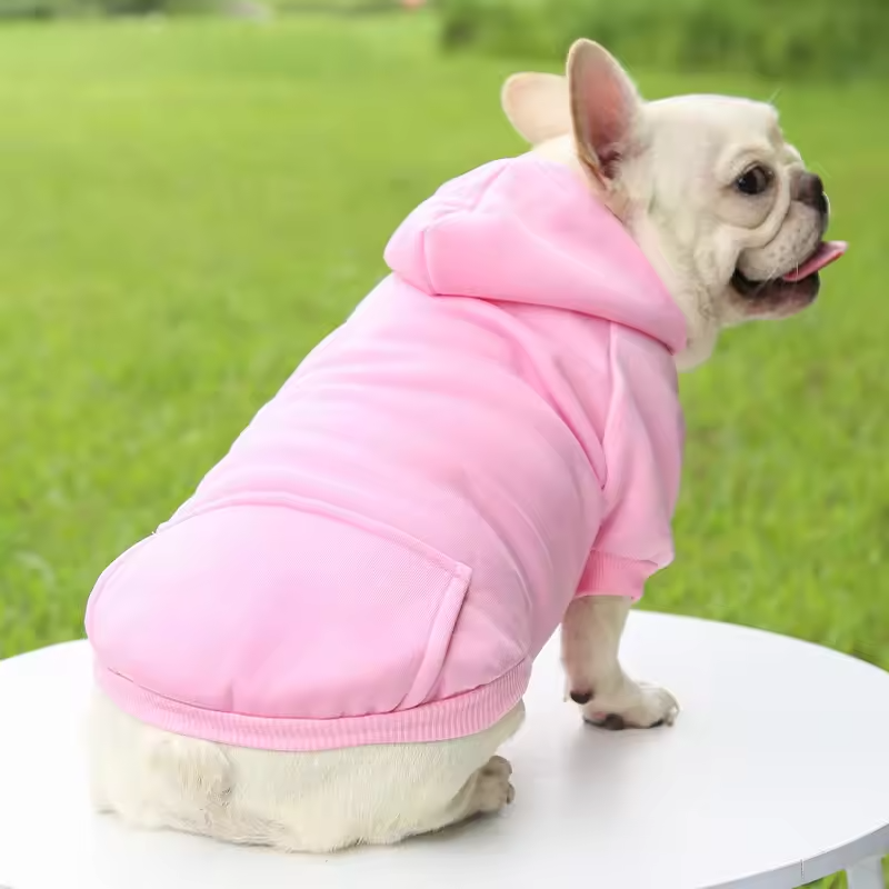 Dog Hoodie Sweatshirt – Warm Fleece Hooded Clothes for Pets Queenkong