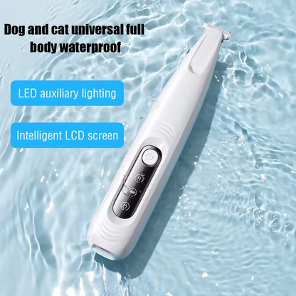 Grooming Clippers – LED, Waterproof, Quiet Pet Paw Trimmer for Cats & Dogs - Queenkong