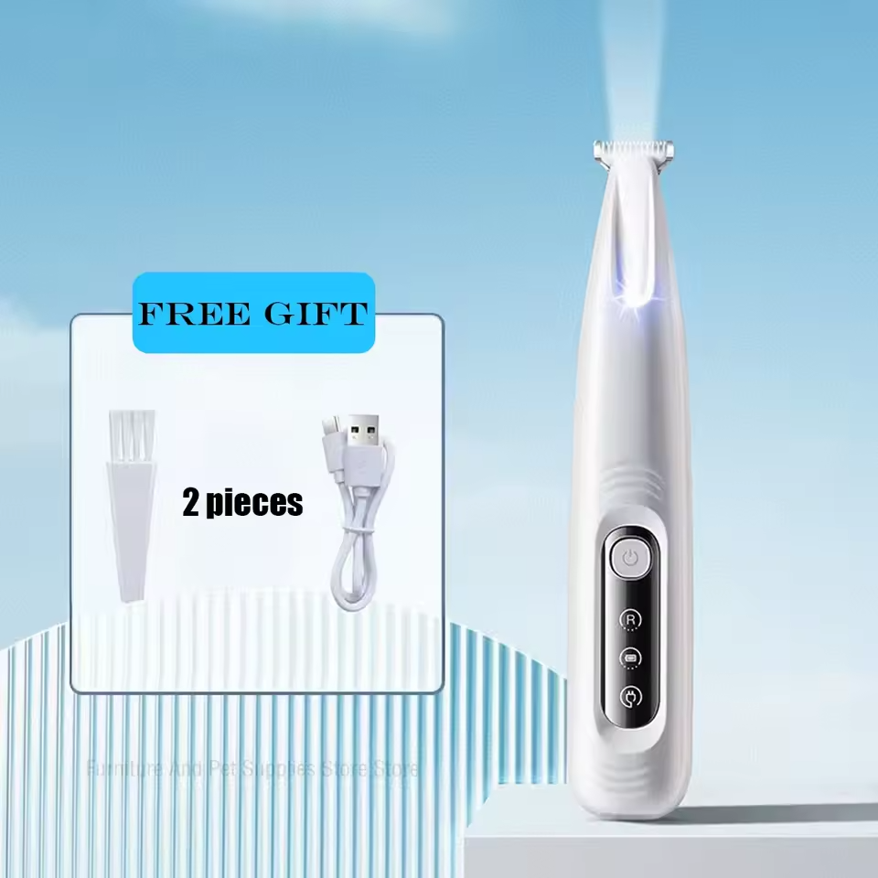 Grooming Clippers – LED, Waterproof, Quiet Pet Paw Trimmer for Cats & Dogs - Queenkong