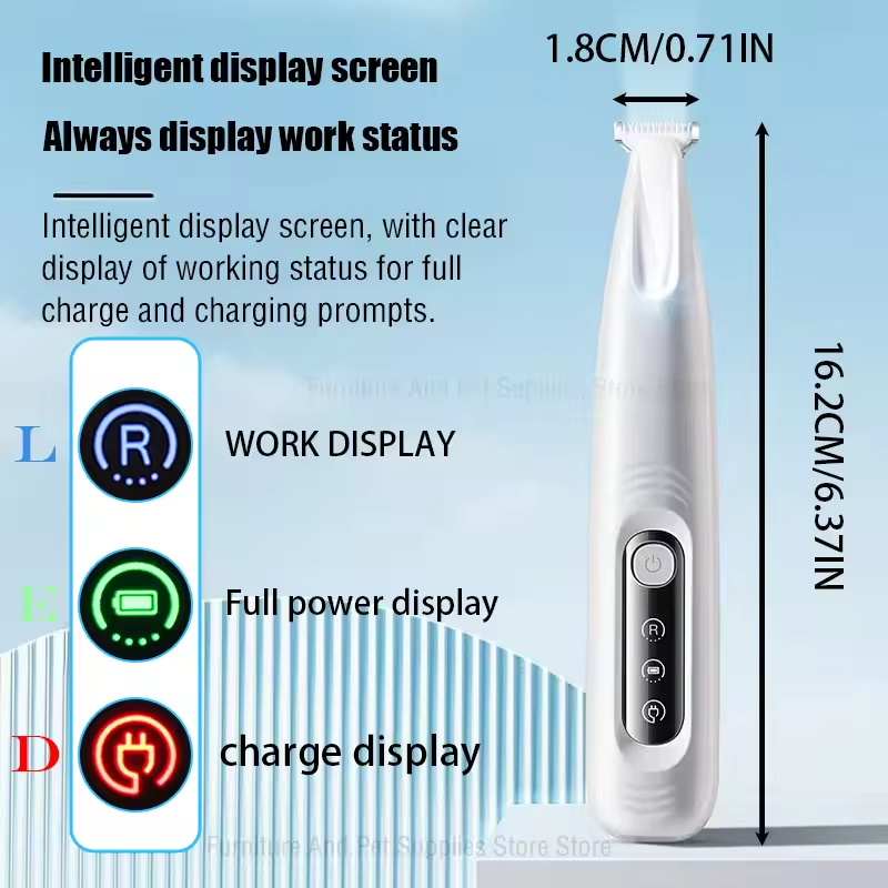 Grooming Clippers – LED, Waterproof, Quiet Pet Paw Trimmer for Cats & Dogs - Queenkong