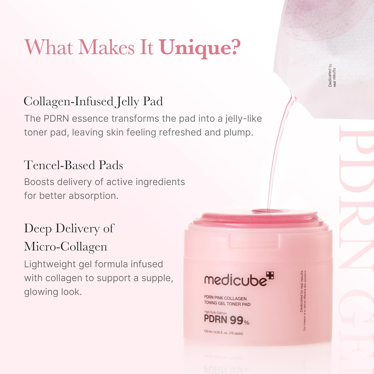 Salmon DNA PDRN Pink Collagen Jelly Pad – Medicube Firming & Hydrating Pads (70 Pads) Queenkong