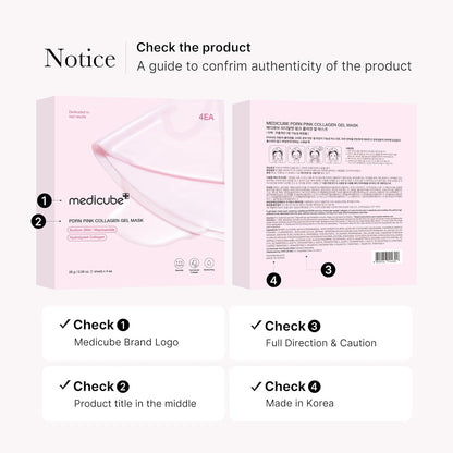 Salmon DNA PDRN Pink Collagen Gel Mask – Medicube Firming & Hydrating Sheet Mask (4EA) Queenkong