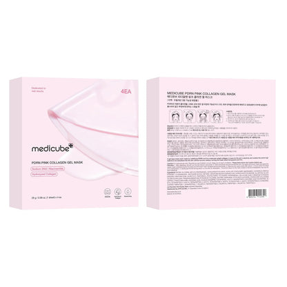 Salmon DNA PDRN Pink Collagen Gel Mask – Medicube Firming & Hydrating Sheet Mask (4EA) Queenkong