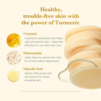 Turmeric Clarifying Pad – Medicube Toner Pads with Glycolic Acid & Niacinamide (70 Pads) Queenkong