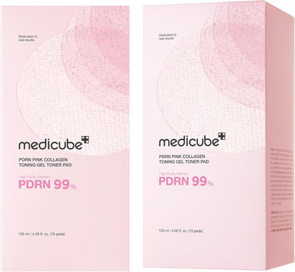 Salmon DNA PDRN Pink Collagen Jelly Pad – Medicube Firming & Hydrating Pads (70 Pads) Queenkong